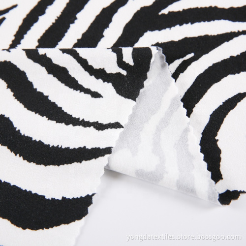 Zebra Stripes DTY Brush Polyester Fabric For Shirt